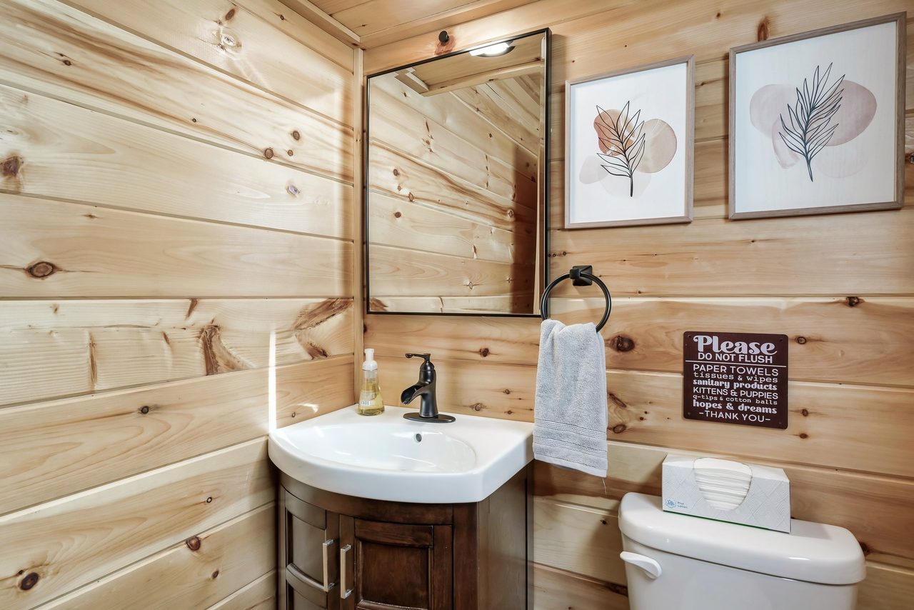 Half bath on the entry level