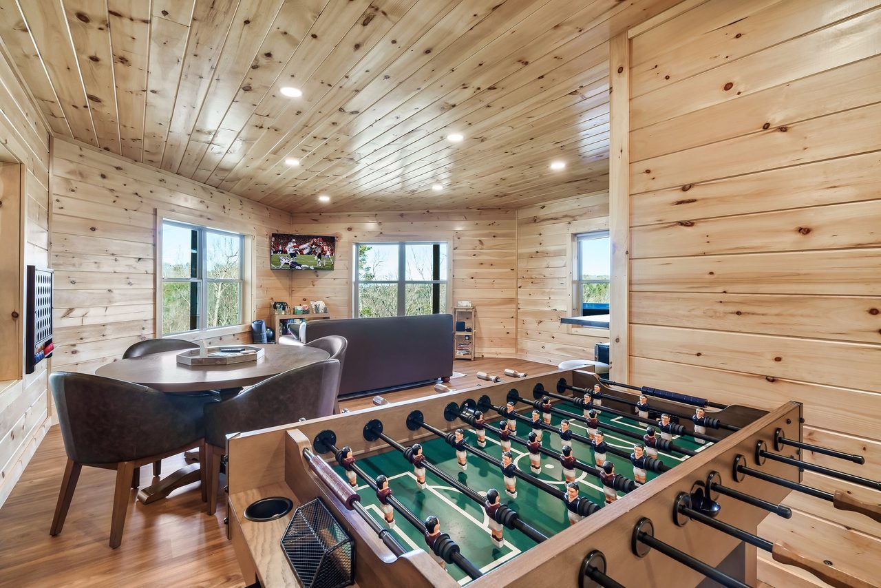 Family room: card table, foosball, ping pong, arcade & games